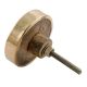 Golden Round Metal and Wooden Dresser Knobs